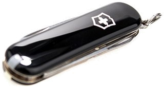 Нож-брелок Victorinox Classic 58мм 7 функций черный подарочная коробка - фото 1
