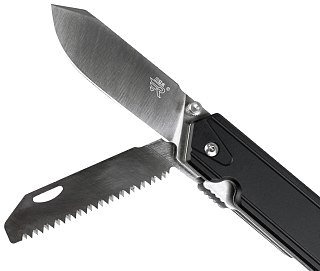 Нож Sanrenmu 7117LUX-LH-T5 складной сталь 12C27 рукоять Black Aluminum - фото 13