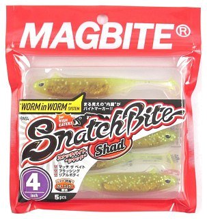 Приманка Magbite MBW04 Snatch bite shad 4-04 4.0" 5шт - фото 2