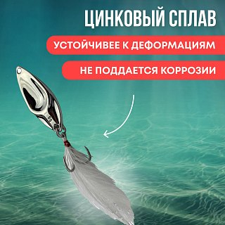 Блесна Riverzone Pike Fighter 5гр 35мм silver - фото 5