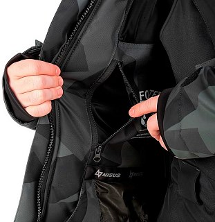 Костюм Nisus Arctic зимний серый черный шелтер - фото 12