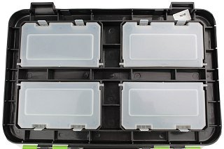 Ящик зимний Helios Fish box 19л двухсекционный зеленый - фото 4