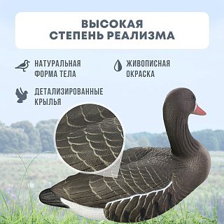 Подсадной гусь Taigan Goose плавающий белолобый - фото 2