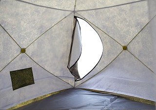 Палатка Стэк Куб-4Т трехслойная камуфляж - фото 6