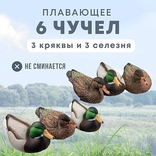 Подсадная утка и селезень Taigan Floating Mallard Drake&Hen комплект 6шт - фото 1
