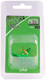 Крючки DAM Madcat A-static treable 6X №1/0 4шт - фото 1