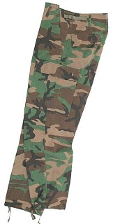 Брюки Mil-tec US BDU rip woodland - фото 1