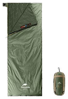 Спальник Naturehike new LW180 mini sleeping bag XL-pine green левый