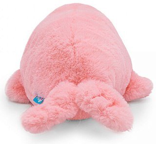 Игрушка Mimis Нерпа Пушистик макси розовый 28см - фото 6