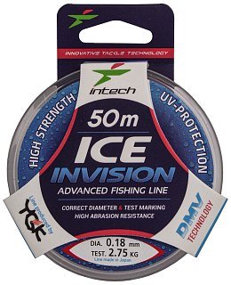 Леска Intech Invision Ice Line 50м 0.18мм 2,75кг - фото 1