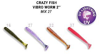 Приманка Crazy Fish Vibro worm 3-50-М27-6