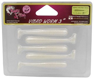 Приманка Crazy Fish Vibro worm 3'' 11-75-66-6