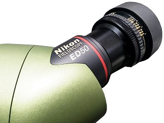 Труба зрительная Nikon Pearlescent green ED50-A с угловым окуляром 20-60x 25-75x - фото 3