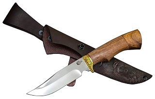 Нож ИП Семин Юнкер сталь 65x13 литье ценные породы дерева