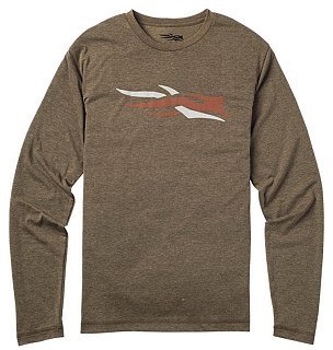 Футболка Sitka Logo tee LS mud 