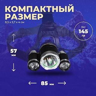 Фонарь Pereval BT-HL9018 налобный 300 Lumens - фото 8