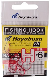 Крючки Hayabusa HA-41BL №6 Red B N. - фото 3