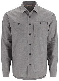 Рубашка Simms Cutbank Chambray LS Cinder Chambray  - фото 1