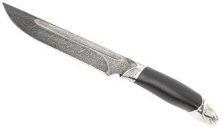 Нож Северная Корона Сом дамасская сталь бронза дерево - фото 4