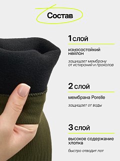 Носки Nucex высокие HM-03 khaki - фото 4