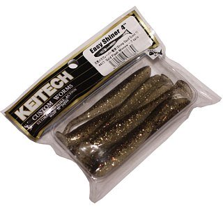 Приманка Keitech виброхвост Easy shiner 4" 417 gold flash minnow 7шт - фото 2