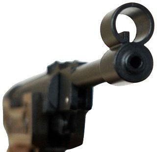 Пистолет Blow H-01 кал4,5 мм пластик имитация дерева  - фото 4