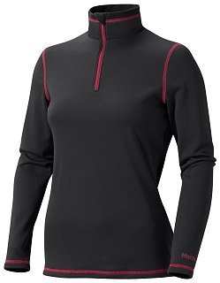 Термобелье Marmot W`ms Midweight zip neck ls верх black