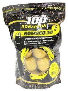 Прикормка 100 Поклевок Bomber-30 чеснок
