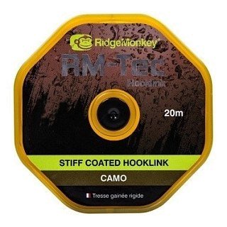 Поводковый материал Ridge Monkey RM-Tec stiff coated hooklink 35lb 20м camo - фото 1