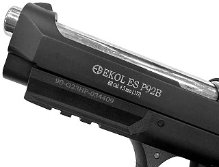 Пистолет Ekol ES P92 Blowback black 4,5мм металл - фото 4