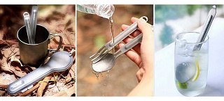 Набор столовых приборов NexTool Titanium cutlery - фото 3