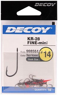 Крючки Decoy Fine mini KR-28 №14 18шт