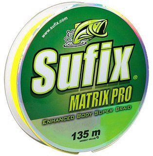 Шнур Sufix Matrix pro yellow 135м 0,14мм - фото 1