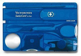 Карта Швейцарская Victorinox SwissCard Lite с инструментами синий