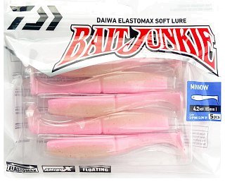 Приманка Daiwa Bait junkie 4,2" minnow pink glow UV - фото 4