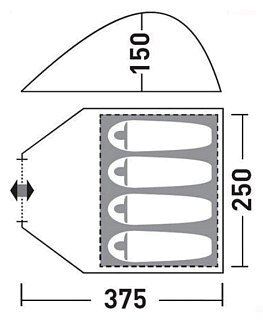 Палатка Greenell Kerry 4 V3 коричневый - фото 2