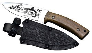 Нож Кизляр Акула-2 туристический рукоять кавказ. орех - фото 2