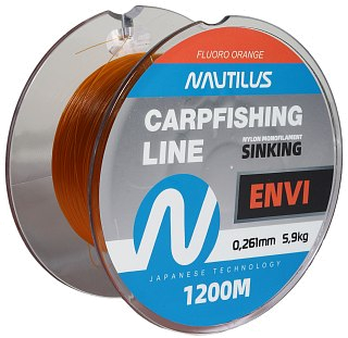 Леска Nautilus Envi orange 1200м 0,261мм 5,9кг - фото 2