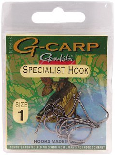 Крючок Gamakatsu G-Carp Specialist Hook №1 уп.10шт