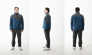 Джемпер Nautilus Keepler флисовый Grey/Blue с принтом - фото 1