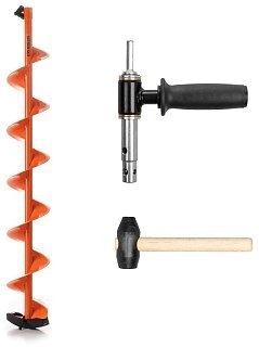 Комплект Тонар под мотобур шнек Motoshtorm 150R+адаптер АШ- 02+молоточек  - фото 1