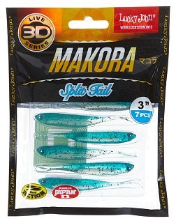 Приманка Lucky John виброхвост 3D series Makora split tail 07,00/002 7шт - фото 3