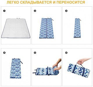 Плед King Camp Ariel PicnicBlanket 300x300 Blue   - фото 3