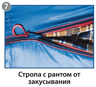 Спальник BTrace Broad Левый серый/синий - фото 9