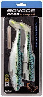 Приманка Savage Gear 4D Herring big shad 22см 200гр green mackerel 2+1pcs
