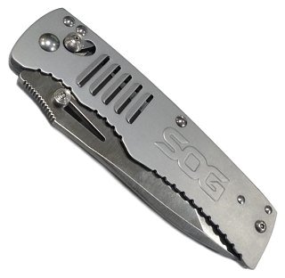 Нож Sog Targa складной сталь VG10 рукоять сталь - фото 2