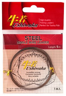 Поводковый материал Ushiwaka steel single wire 14кг 5м
