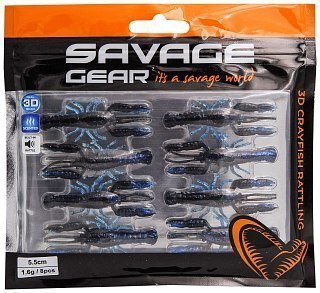 Приманка Savage Gear 3D Crayfish rattling 5,5см 1,6гр blue black 8шт