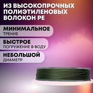 Шнур Riverzone Thunder X9 150м PE 6,0 70lb olive - фото 4