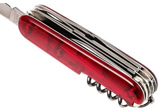 Нож Victorinox 91мм полупрозрачный красный - фото 8